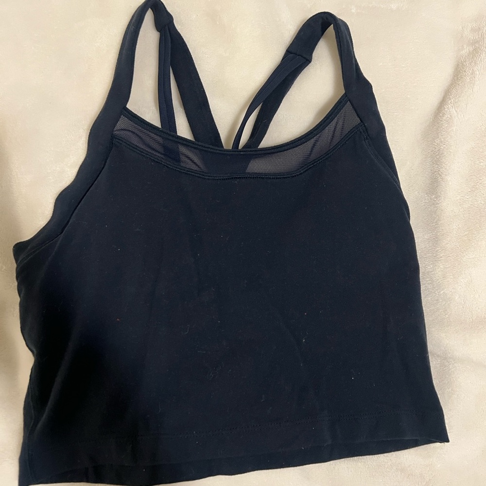 Women's Turquoise Mesh Detail Tank top